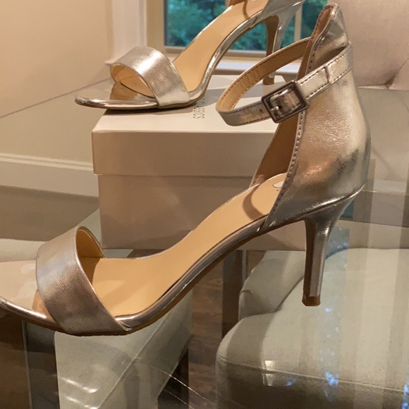 Silver Strappy Heels - Picture 2 of 4